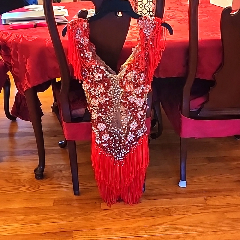 Red Latin dance 💃🏻 dress